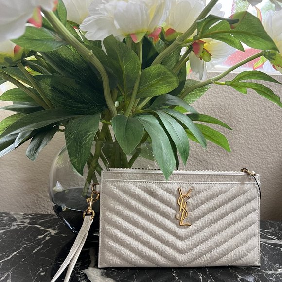 Yves Saint Laurent Bags Ysl Saint Laurent Monogram Quilted Clutch